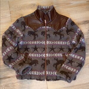 Ariat Brown and Cream Fleece Jacket